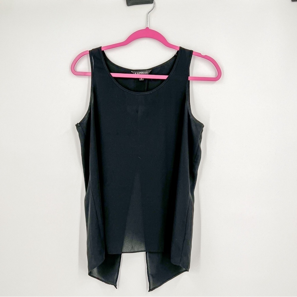 Black Express Split Back Tank Top - image 1